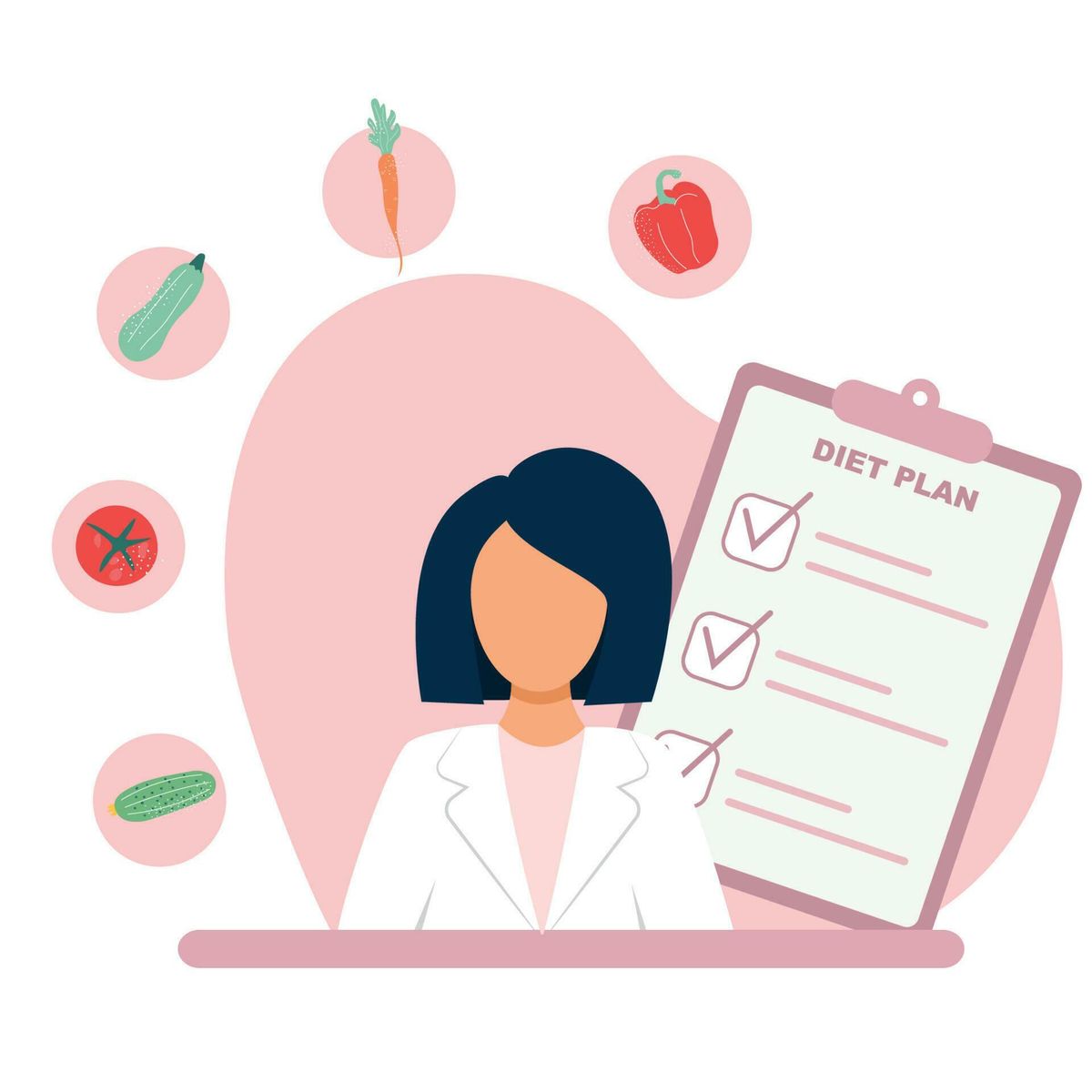 An illustration of healthy food